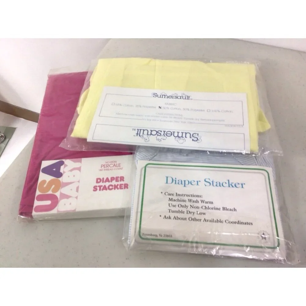 Vintage Baby Diaper Stacker Lot of 3 New